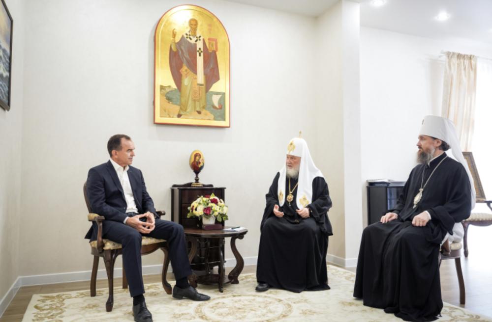 Святейший Патриарх Кирилл встретился с губернатором Краснодарского края и главой Кубанской митрополии - Всемирный Русский Народный Собор (ВРНС)