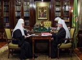 Святейший Патриарх Кирилл принял митрополита Ставропольского и Невинномысского Кирилла