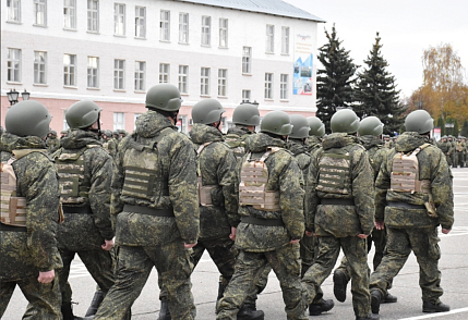 В Военной академии РХБЗ проводили мобилизованных резервистов