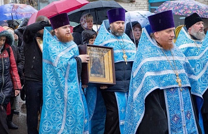 Московский список Казанской иконы Божией Матери встретили в городе Лысково Нижегородской области