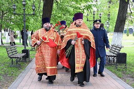 Священнослужители и члены Всемирного русского народного собора Воронежской епархии приняли участие во всероссийской военно-патриотической акции