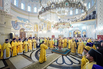 Святейший Патриарх Кирилл совершил освящение Троицкого храма в подмосковной Коломне